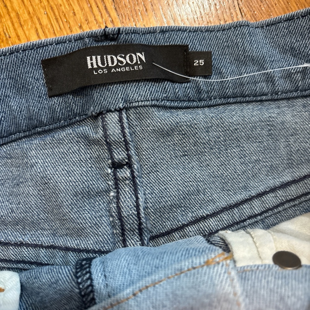 Hudson Jeans Two-Tone Denim Mini Skirt - Picture 4 of 5